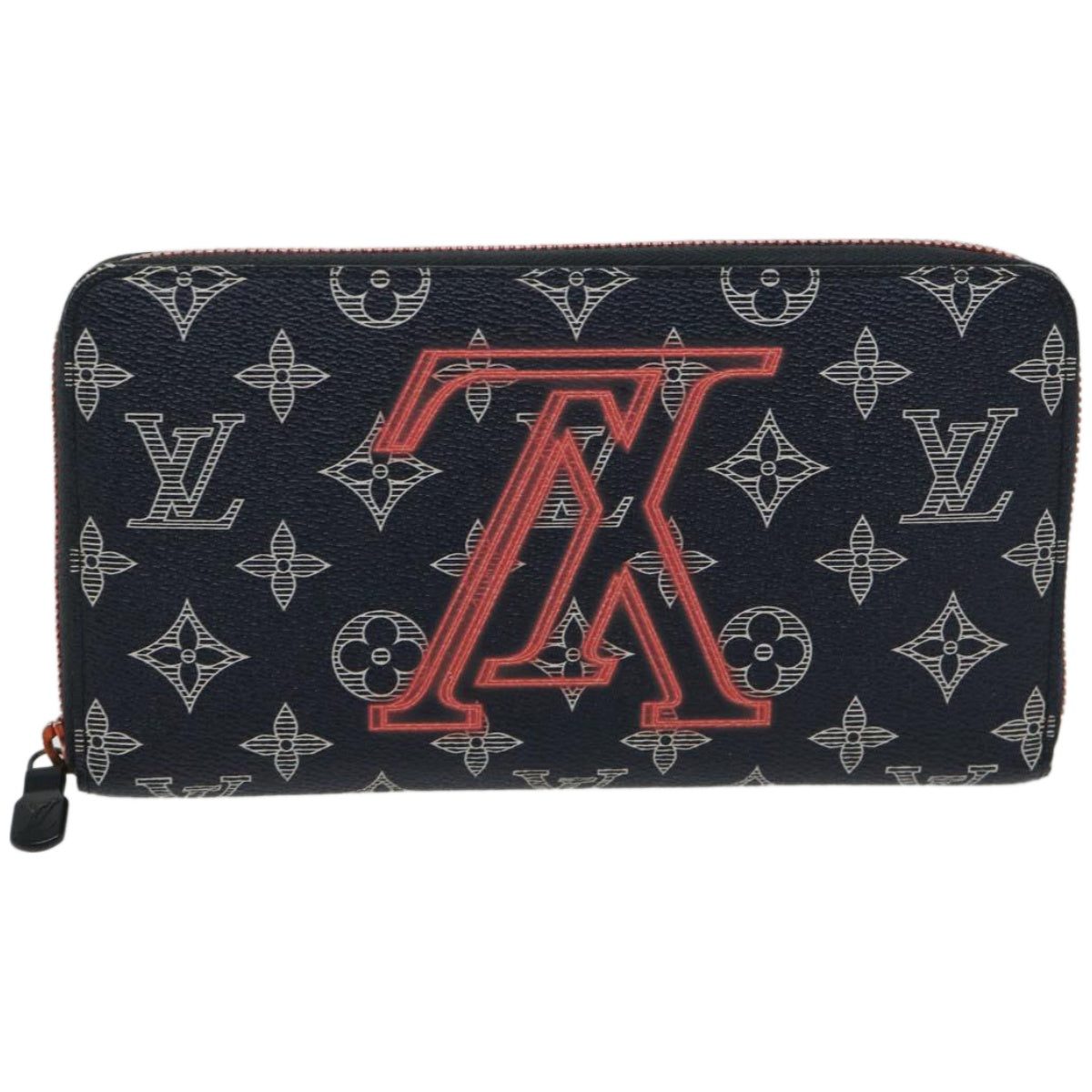 LOUIS VUITTON Ink Upside Down Zippy Organizer NM Wallet Navy M62931 Auth am5858