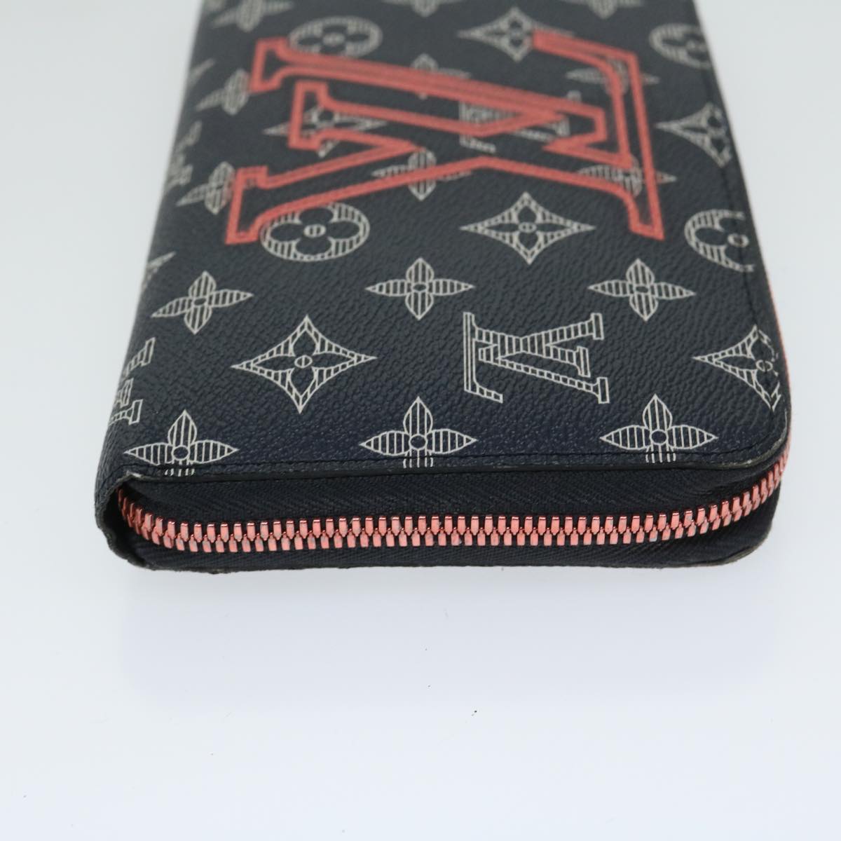 LOUIS VUITTON Ink Upside Down Zippy Organizer NM Wallet Navy M62931 Auth am5858