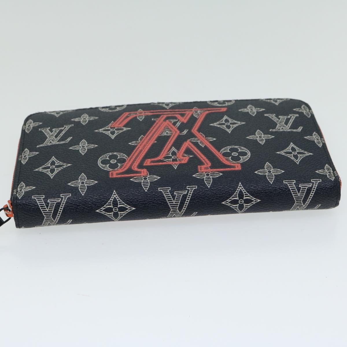 LOUIS VUITTON Ink Upside Down Zippy Organizer NM Wallet Navy M62931 Auth am5858