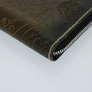 Berluti Calligraphy Long Wallet Leather Brown Auth am5861-14
