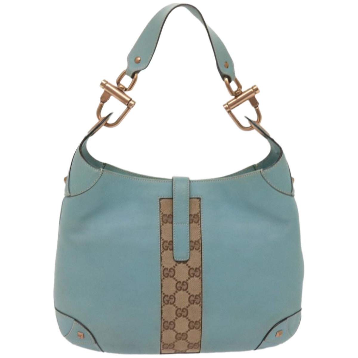 GUCCI Jackie GG Canvas Shoulder Bag Blue 120888 Auth am5869 - 0