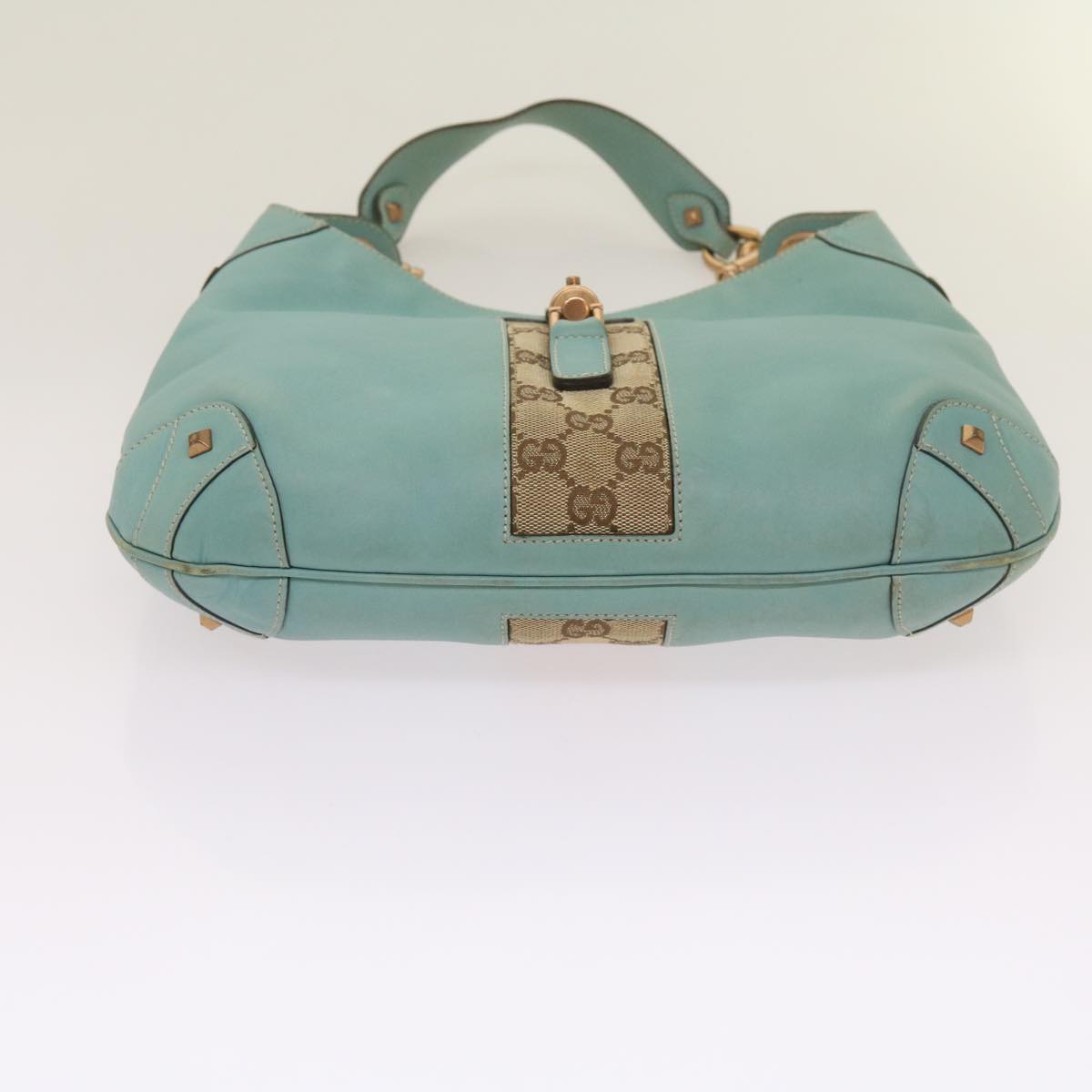 GUCCI Jackie GG Canvas Shoulder Bag Blue 120888 Auth am5869