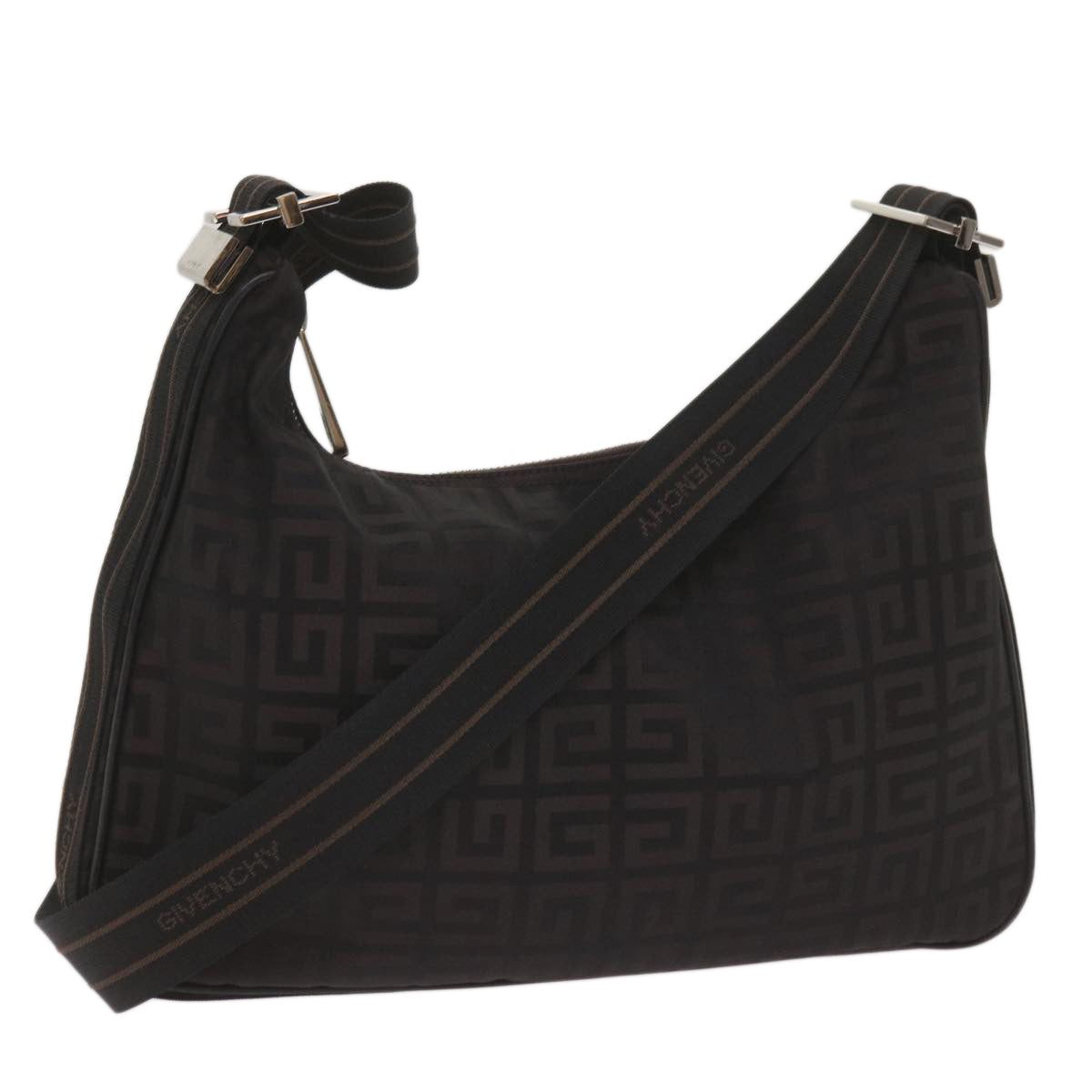 GIVENCHY Shoulder Bag Canvas Brown Auth am5875