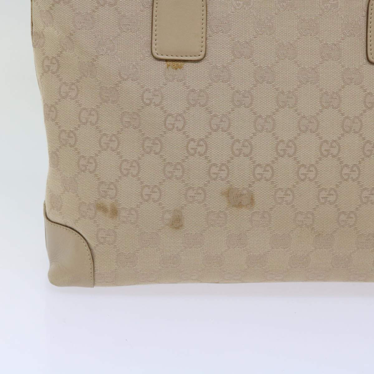 GUCCI GG Canvas Tote Bag Beige 33890 Auth am5876