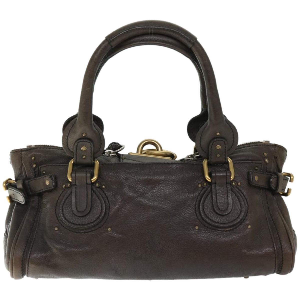 Chloe Paddington Hand Bag Leather Brown Auth am5880 - 0