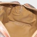 CELINE Macadam Canvas Boston Bag PVC Brown Auth am5885-19