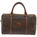 CELINE Macadam Canvas Boston Bag PVC Brown Auth am5885-13