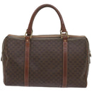 CELINE Macadam Canvas Boston Bag PVC Brown Auth am5885-2