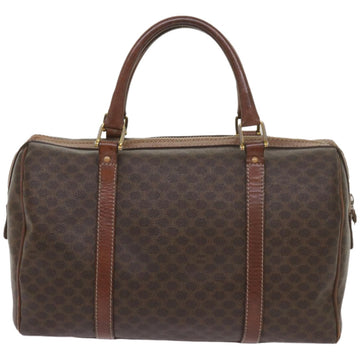 CELINE Macadam Canvas Boston Bag PVC Brown Auth am5885 - 0