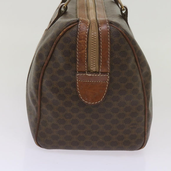 CELINE Macadam Canvas Boston Bag PVC Brown Auth am5885