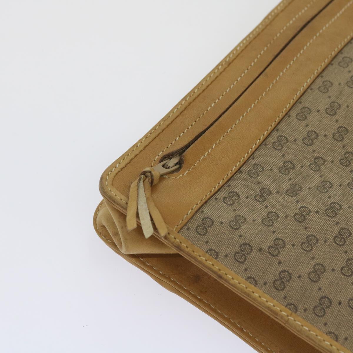 GUCCI Micro GG Supreme Clutch Bag PVC Leather Beige 006 904 0555 Auth am5890