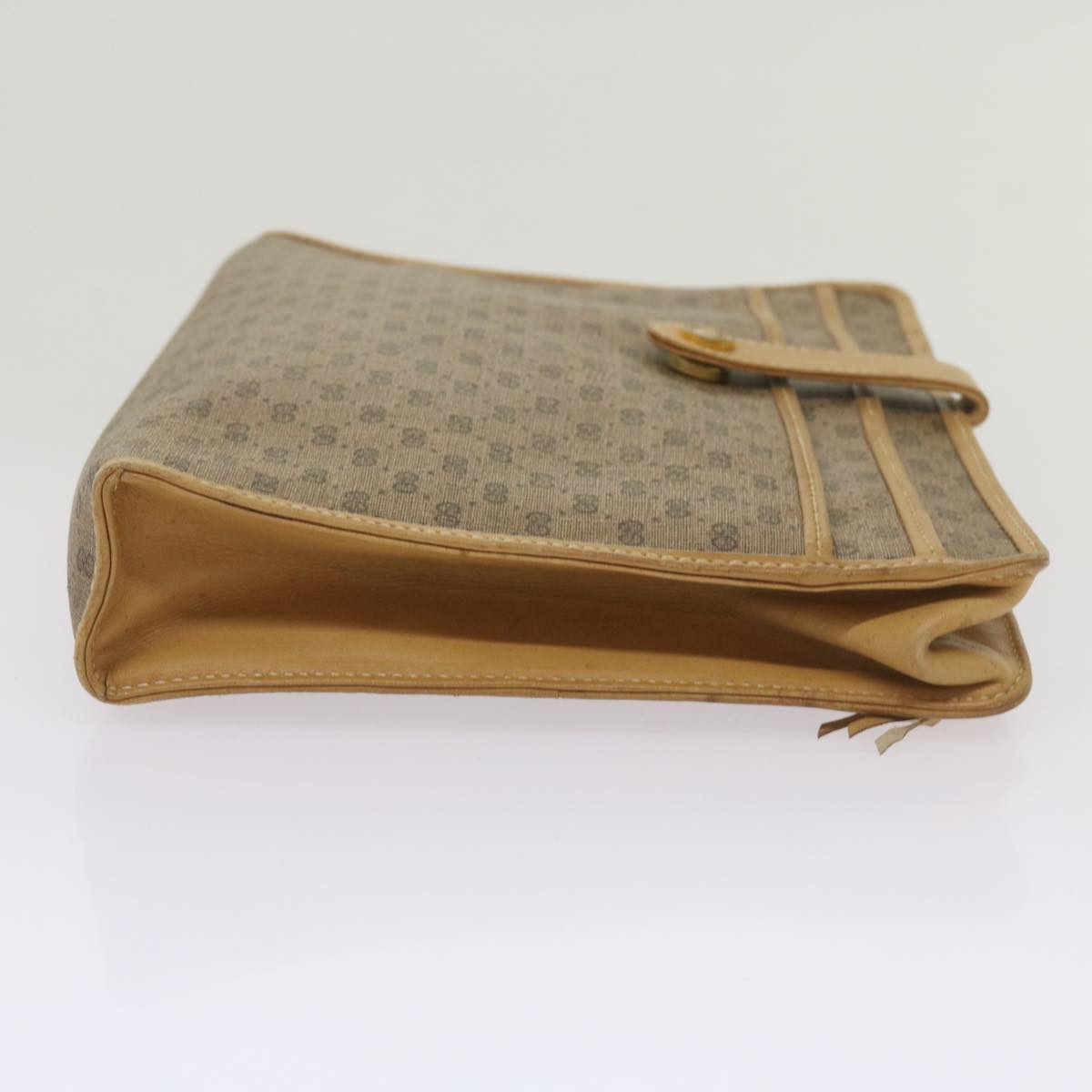 GUCCI Micro GG Supreme Clutch Bag PVC Leather Beige 006 904 0555 Auth am5890