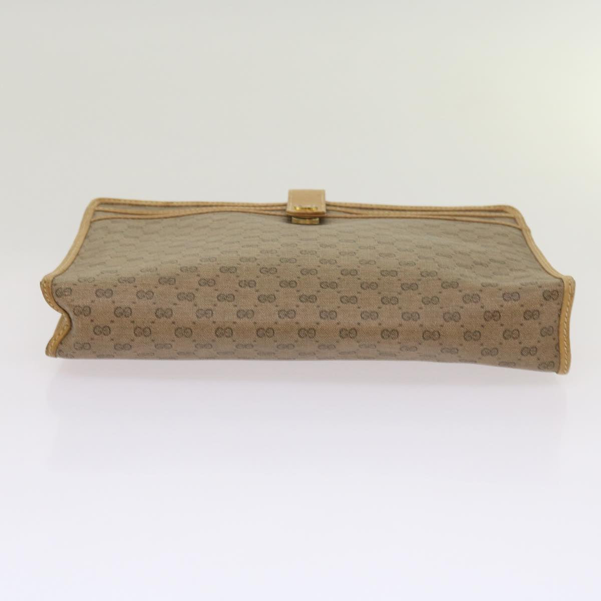 GUCCI Micro GG Supreme Clutch Bag PVC Leather Beige 006 904 0555 Auth am5890