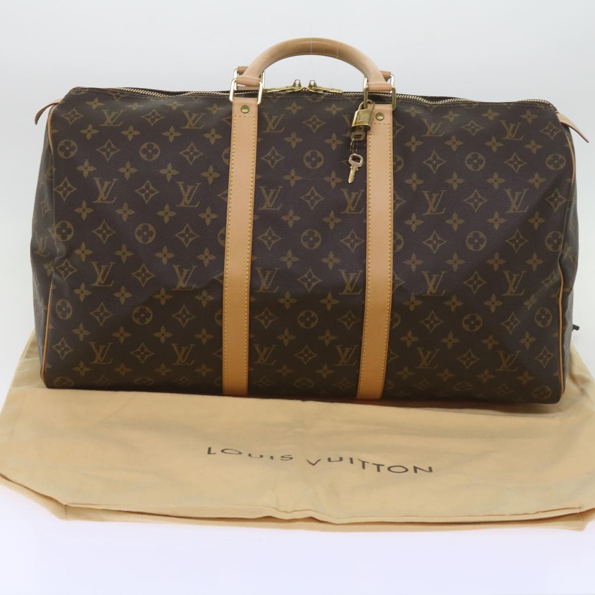 LOUIS VUITTON Monogram Keepall 50 Boston Bag M41426 LV Auth am5913A