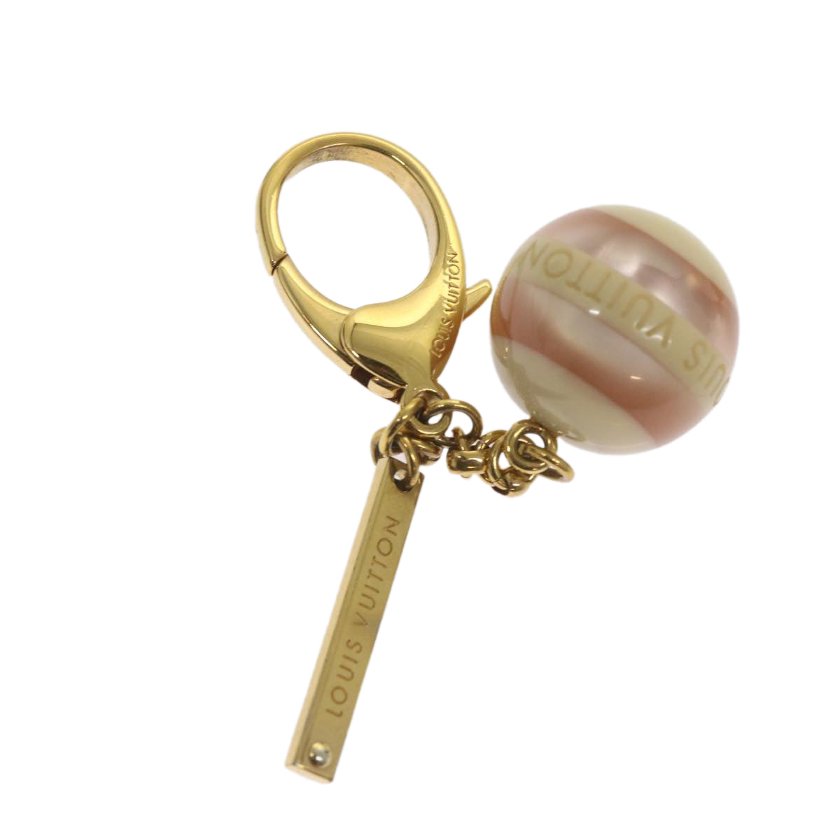 LOUIS VUITTON Bijoux Sac Key Holder Beige Pink M65643 LV Auth am5914 - 0