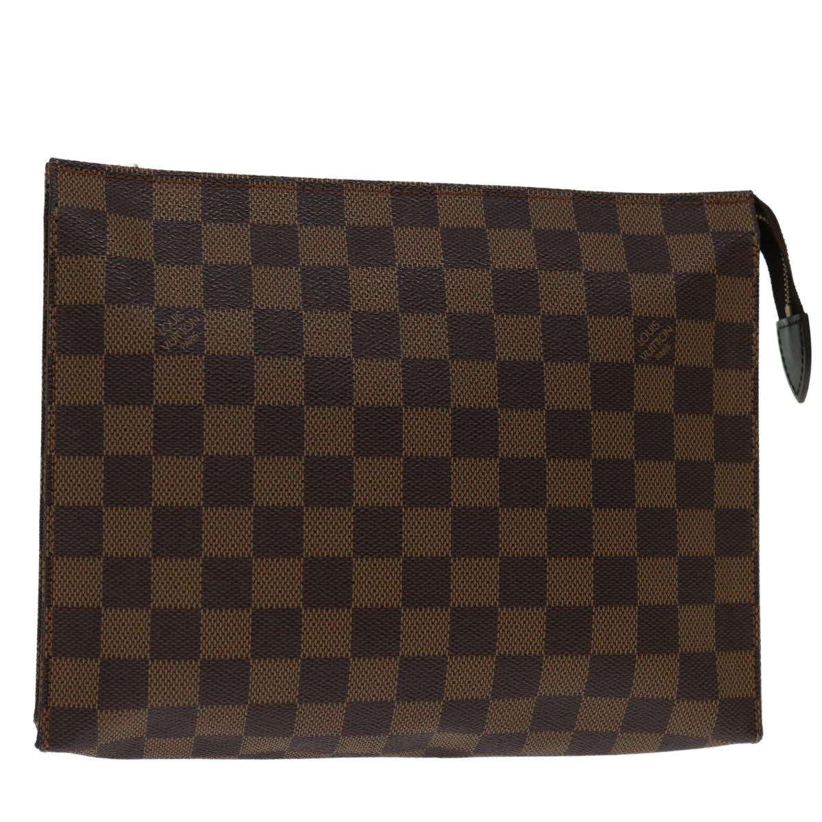 LOUIS VUITTON Damier Ebene Poche Toilette 26 Pouch N47543 LV Auth am5927