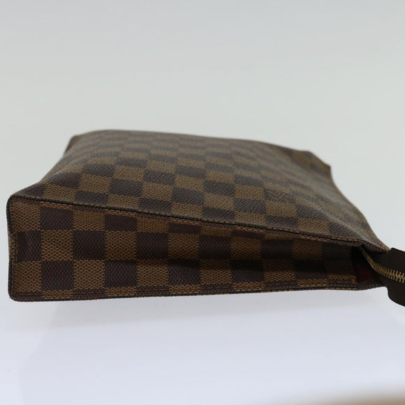 LOUIS VUITTON Damier Ebene Poche Toilette 26 Pouch N47543 LV Auth am5927