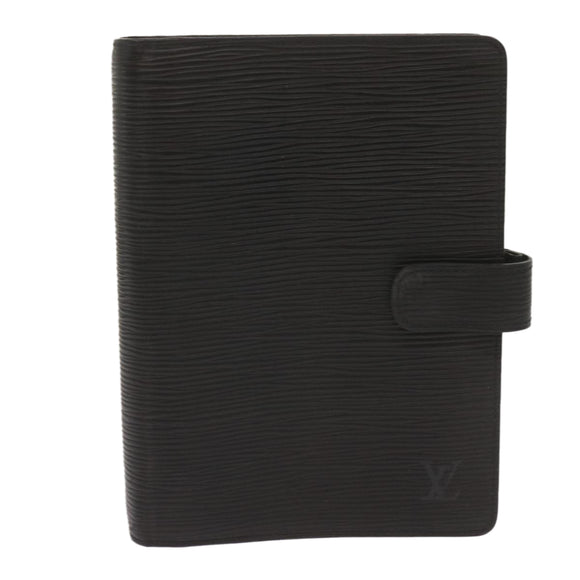 LOUIS VUITTON Epi Agenda MM Day Planner Cover Black R20042 LV Auth am5932