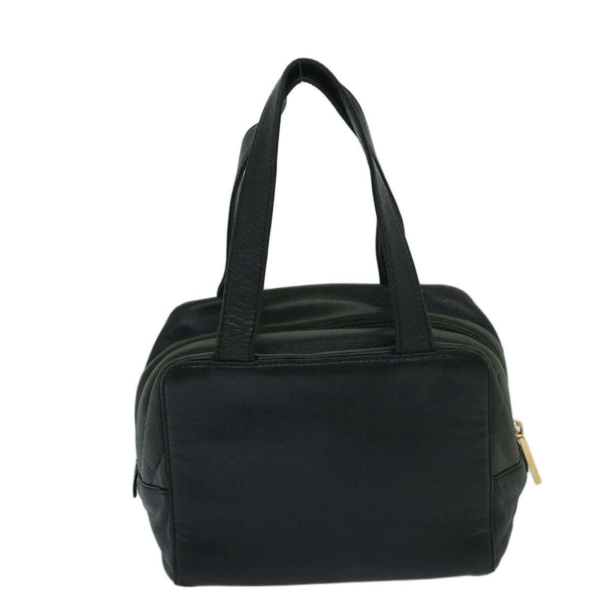 LOEWE Anagram Hand Bag Leather Black Auth am5935 - 0