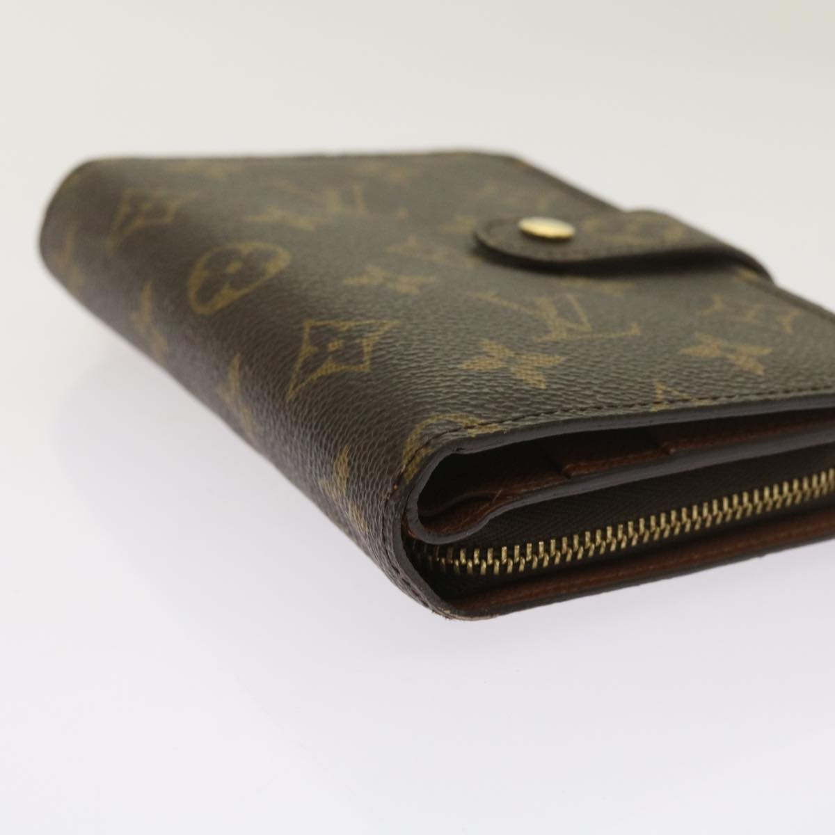 LOUIS VUITTON Monogram Porto Papie Zip Wallet M61207 LV Auth am5939