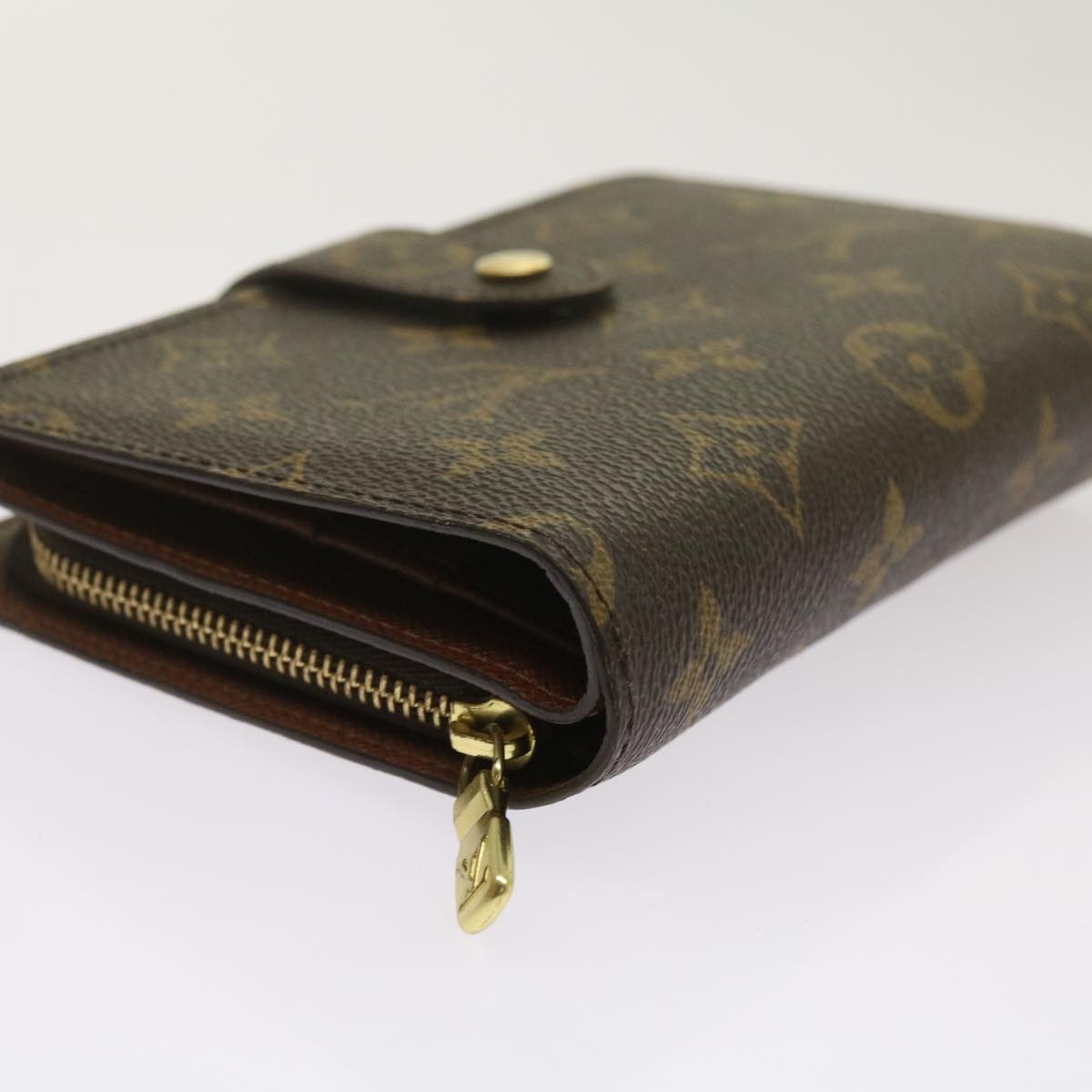 LOUIS VUITTON Monogram Porto Papie Zip Wallet M61207 LV Auth am5939