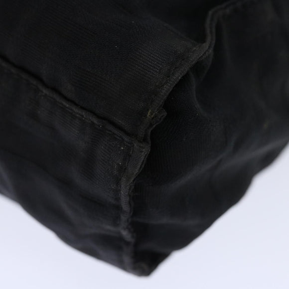 FENDI Zucca Canvas Shoulder Bag Black Auth am5951