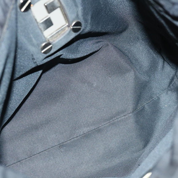 FENDI Zucca Canvas Shoulder Bag Black Auth am5951