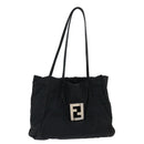FENDI Zucca Canvas Shoulder Bag Black Auth am5951-1