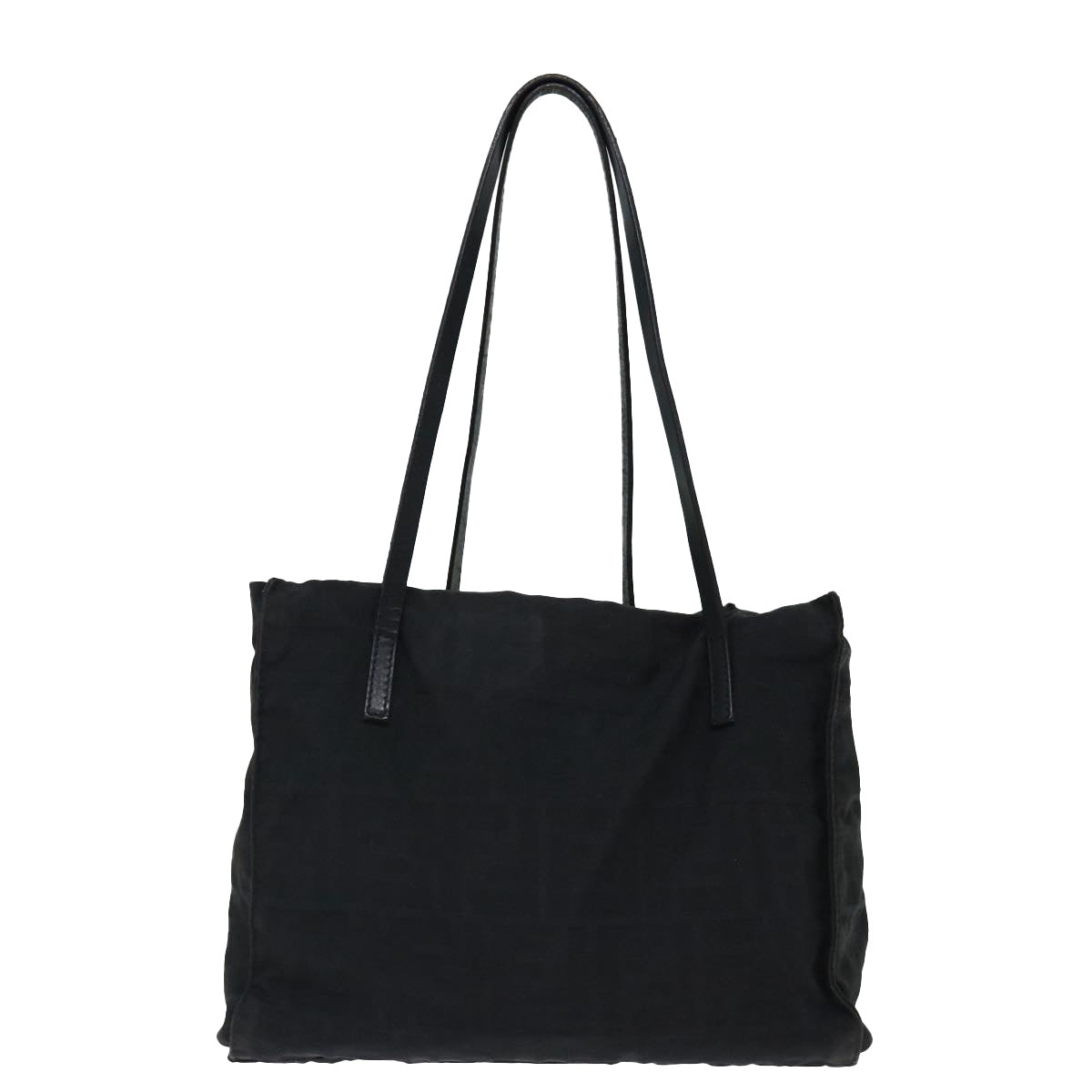 FENDI Zucca Canvas Shoulder Bag Black Auth am5951 - 0