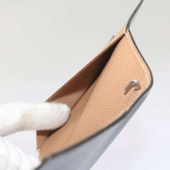 HERMES Agenda GM Day Planner Cover Leather Blue Auth am5960