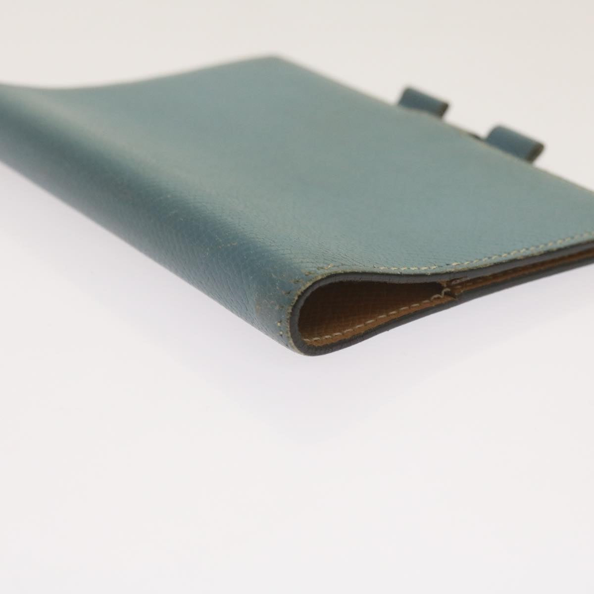 HERMES Agenda GM Day Planner Cover Leather Blue Auth am5960