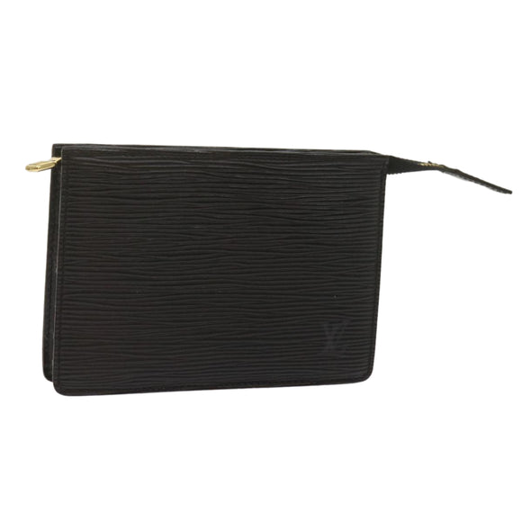 LOUIS VUITTON Epi Trousse Poche Toilette 15 Pouch Black LV Auth am5966