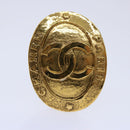 CHANEL Earring Gold CC Auth am5967-9