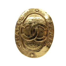 CHANEL Earring Gold CC Auth am5967 - 0