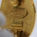 CHANEL Earring Gold CC Auth am5967-8