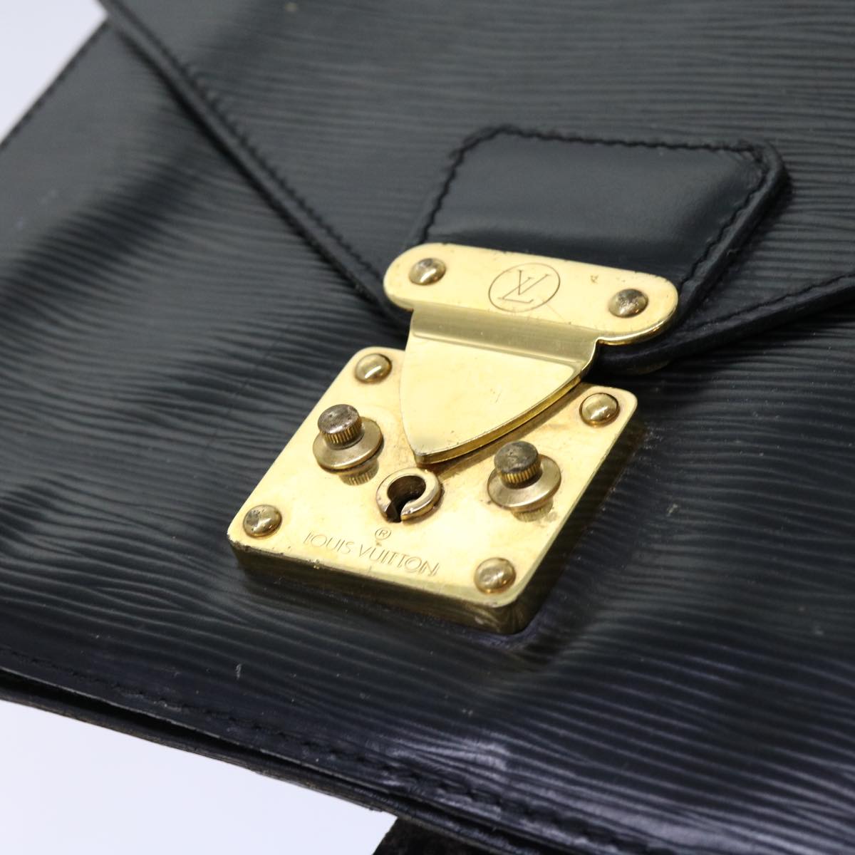 LOUIS VUITTON Epi Biface Clutch Bag Black M52322 LV Auth am5968