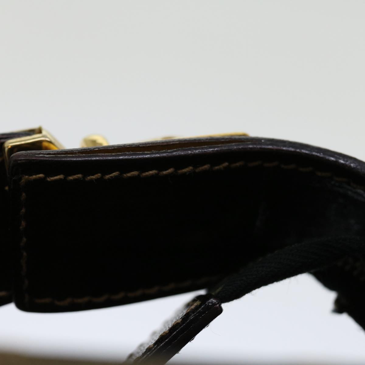 FENDI Zucca Canvas Mini Hand Bag Brown Black Auth am5975
