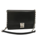 GIVENCHY Chain Shoulder Bag Leather Black Auth am5976-1