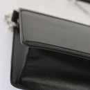 GIVENCHY Chain Shoulder Bag Leather Black Auth am5976-16