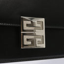 GIVENCHY Chain Shoulder Bag Leather Black Auth am5976-9