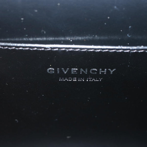 GIVENCHY Chain Shoulder Bag Leather Black Auth am5976