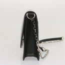 GIVENCHY Chain Shoulder Bag Leather Black Auth am5976-3