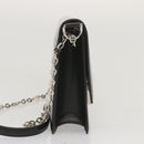 GIVENCHY Chain Shoulder Bag Leather Black Auth am5976-4