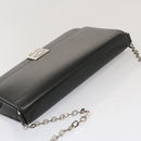 GIVENCHY Chain Shoulder Bag Leather Black Auth am5976-6