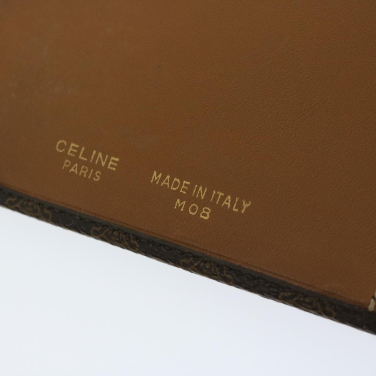 CELINE Macadam Canvas Day Planner Cover PVC Brown Auth am5982