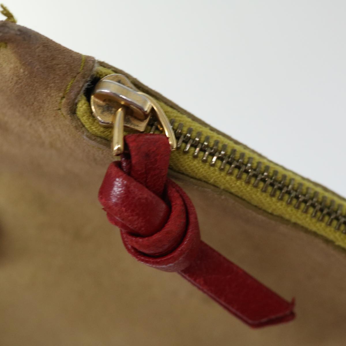 BOTTEGA VENETA INTRECCIATO Shoulder Bag Leather outlet Red Auth am5994