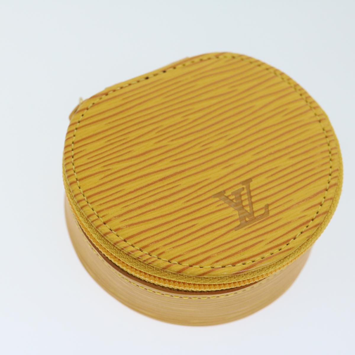 LOUIS VUITTON Epi Echran Bijoux 8 Jewelry Box Yellow M48229 LV Auth am6002