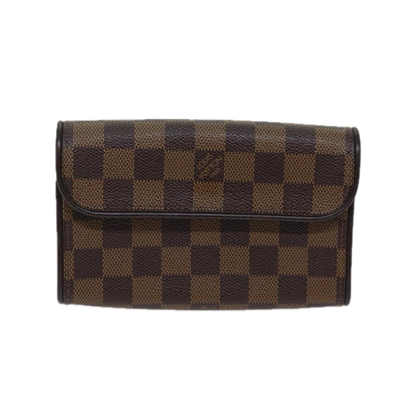 LOUIS VUITTON Damier Ebene Pochette Florentine Waist Bag N51856 LV Auth am6004