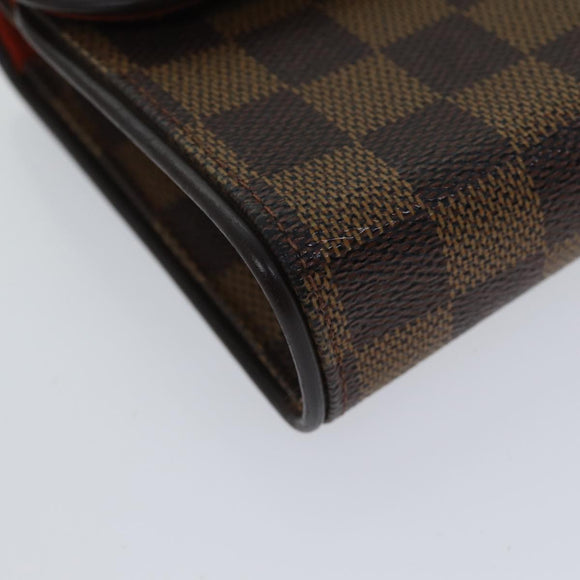 LOUIS VUITTON Damier Ebene Pochette Florentine Waist Bag N51856 LV Auth am6004