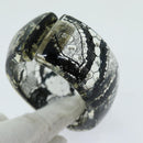 CHANEL COCO Mark Bracelet Black CC Auth am6015-8